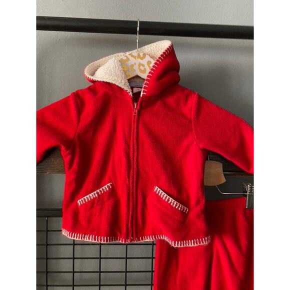 Lands' End Red Infant Fleece Set | Size 3-6 Mo - Picture 2 of 5
